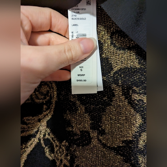 Alice + Olivia Kitty Jacquard Tie-Front Cardigan - Picture 5 of 6